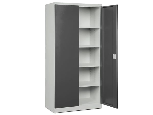 Opbevaringsskab i stål - ASHV 1980x980x670 mm Antracit døre