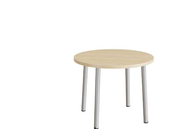 Bord Add 590, Ø900 mm, højde 720 mm, birk laminat på alu stel