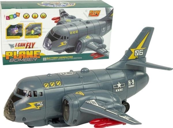 LeanToys Transport Plane Bomber Lights Lyd