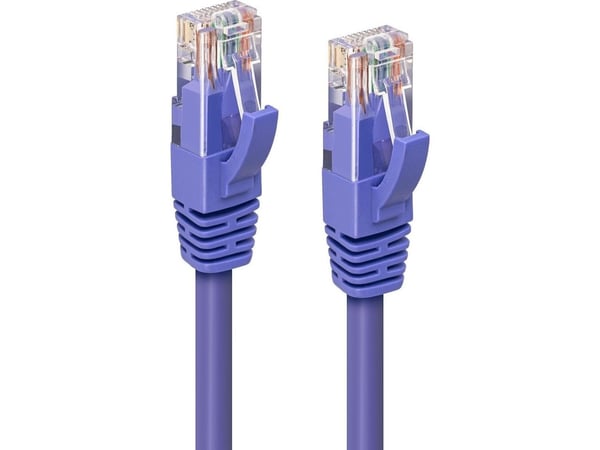 MicroConnect - Koblingskabel - RJ-45 (hann) til RJ-45 (hann) - 1 m - UTP - CAT 6a - halogenfri, formstøpt, uten hindringer - purpur
