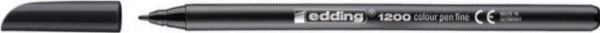 edding 1200 - Fiberspetspenna - svart - vattenbaserat bläck - 0.5-1 mm