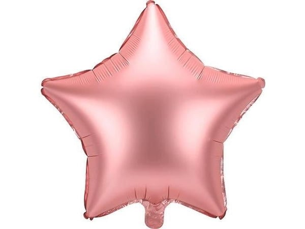 Folieballon Stjerne, Rose gold mat