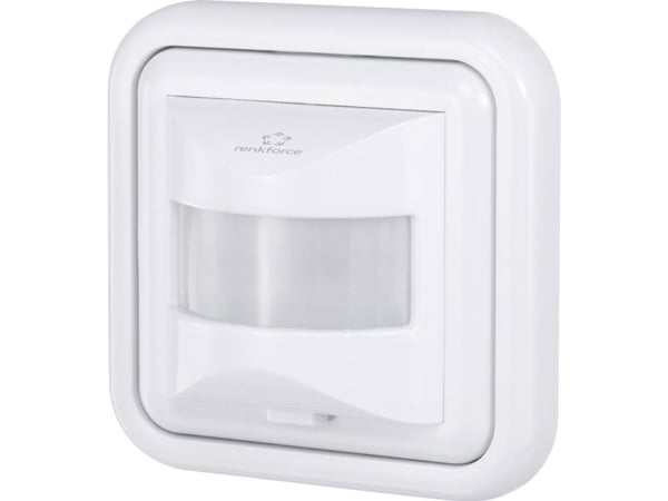 Renkforce innfelt PIR-bevegelsessensor 4016139070186 160° relé hvit IP20 (4016139070186)