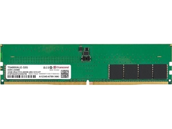 Transcend JetRam JM4800ALE-32G, 32GB, 1 x 32GB, DDR5, 4800Mhz, 288-pinners DIMM