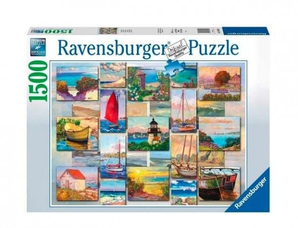 Ravensburger Coastal Collage, 1500 stykker, Kunst, 14 år