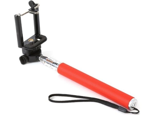 Omega selfie-stativ monopod OMMPKR, rød (43021)