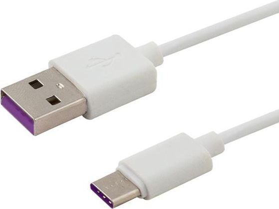 Savio CL-126, 1 m, USB C, USB A, USB 2.0, 0,48 Gbit/s, Hvit