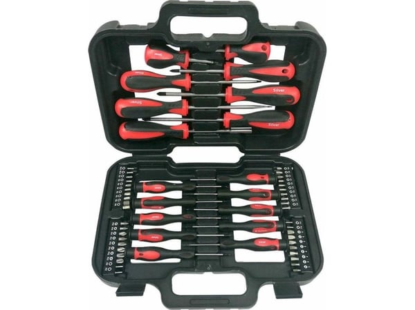 Silver skrutrekkerbits Plus – bits 58 deler / koffert