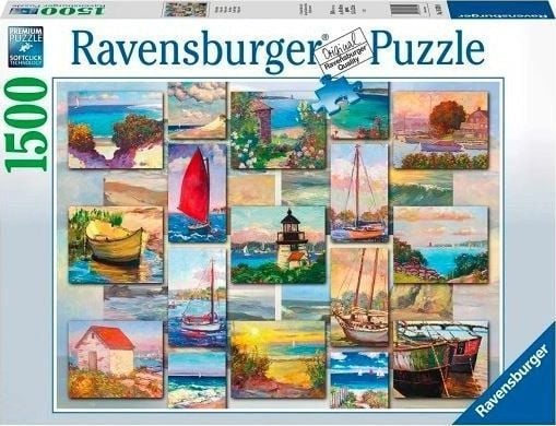 Ravensburger Coastal Collage, 1500 stykker, Kunst, 14 år