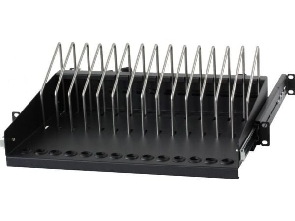 Techly I-CABINET-TRAY14BK, Hylla till rackskåp, Svart, 4U, 19", 48,3 cm (19"), 480 mm
