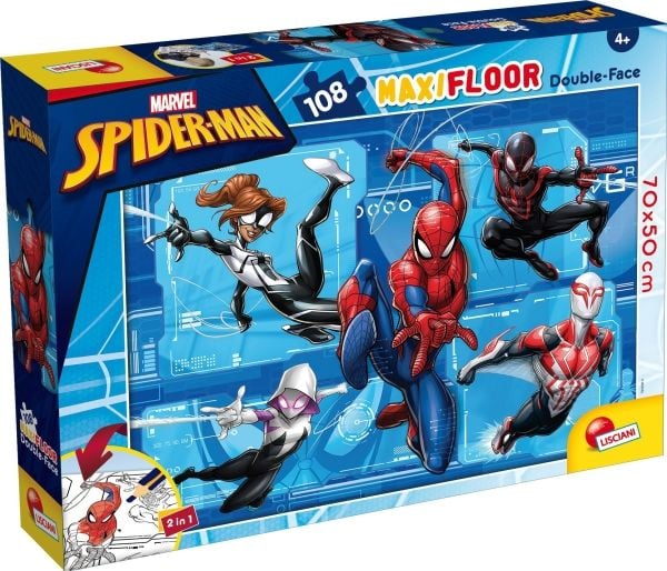 Gulvpuslespill 108 brikker Spiderman