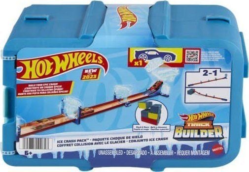 Hot Wheels Track Builder Ice Crash Pack, Ajoneuvo ja ratasetti, 4 vuosi/vuosia, Muovi, Monivärinen