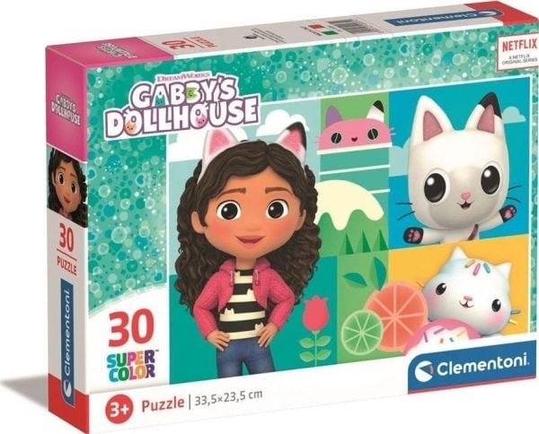 Clementoni Supercolor Gabby’s Dollhouse, 30 stykker, Tegneserier, 3 år