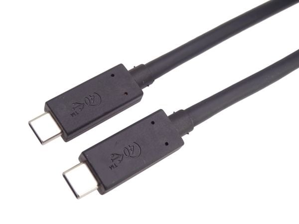 PremiumCord KU4CX08BK, 0,8 m, USB C, USB C, USB4 Gen 3x2, 40 Gbit/sek., Sort