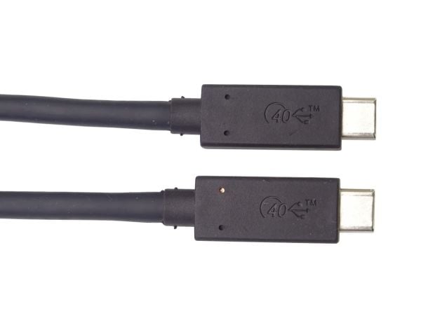 PremiumCord KU4CX08BK, 0,8 m, USB C, USB C, USB4 Gen 3x2, 40 Gbit/sek., Sort