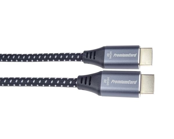 PREMIUMCORD kaapeli HDMI 2.1 High Speed + Ethernet kaapeli 8K@60Hz, kullatut liittimet, 2 m (kphdm21s2)