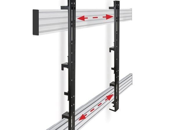 B-TECH System X BT8390-VESA800F - Monteringskomponent (2 støttearmer) - robust - for flatpanel - universal interface - låsbar - svart - skjermstørr...