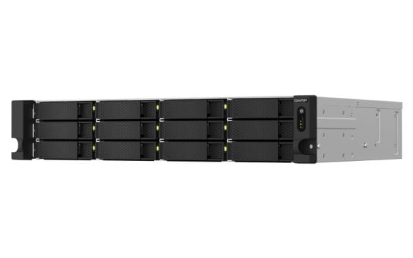 QNAP TS-1264U-RP - NAS-server - 12 brønner - kan monteres i rack - SATA 6Gb/s - RAID 0, 1, 5, 6, 10, JBOD, 50, 60 - RAM 8 GB - 2.5 Gigabit Ethernet...