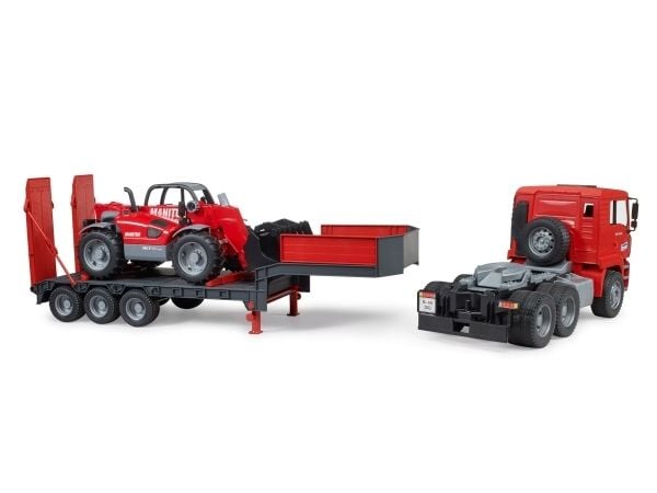 MAN TGA lavlaster med Manitou teleskoplaster MLT 633, modellkjøretøy