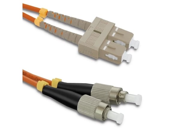 Qoltec - Koblingskabel - SC/UPC-multimodus (hann) til FC/UPC-multimodus (hann) - 5 m - fiberoptisk - dupleks - 50 / 125 mikroner - OM2 - halogenfri...
