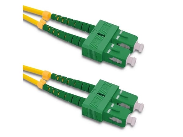 Qoltec - Koblingskabel - SC/APC-enkeltmodus (hann) til SC/APC-enkeltmodus (hann) - 120 m - fiberoptisk - dupleks - 9 / 125 micron - halogenfri - gul