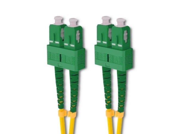 Qoltec - Koblingskabel - SC/APC-enkeltmodus (hann) til SC/APC-enkeltmodus (hann) - 120 m - fiberoptisk - dupleks - 9 / 125 micron - halogenfri - gul