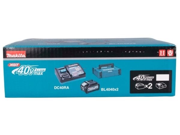 Makita XGT DC40RA - Batterilader + batteri 2 x - Li-Ion - 4 Ah - 1 x batterier lader