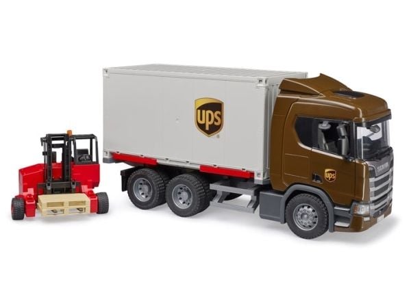 Brother - Scania Super 560R UPS logistikktruck med truckmontert gaffeltruck