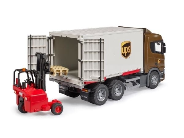 Brother - Scania Super 560R UPS logistikktruck med truckmontert gaffeltruck