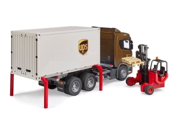 Brother - Scania Super 560R UPS logistikktruck med truckmontert gaffeltruck