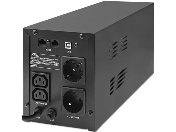 Qoltec UPS nødstrømforsyning | monolitt | 1500VA | 900W | LCD | USB