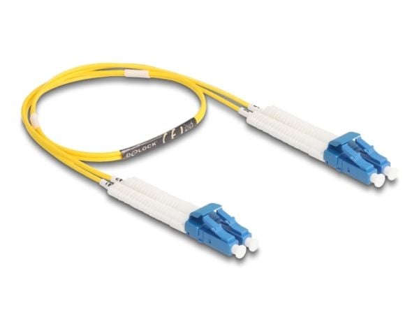 Delock - Nettverkskabel - LC-enkeltmodus (hann) vinklet til LC-enkeltmodus (hann) vinklet - 0.5 m - fiberoptisk - dupleks - 9 / 125 micron - OS2 - ...