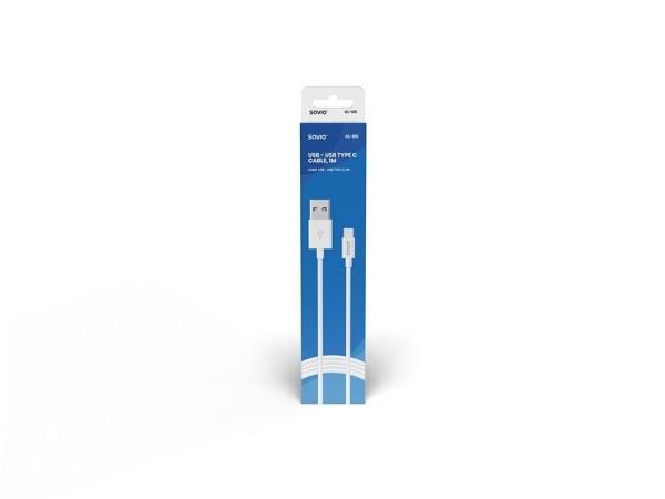 Savio CL-126, 1 m, USB C, USB A, USB 2.0, 0,48 Gbit/s, Hvit
