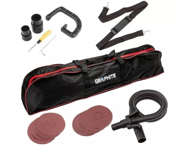 Gips slibemaskine 600W Graphite 225mm skive + pose
