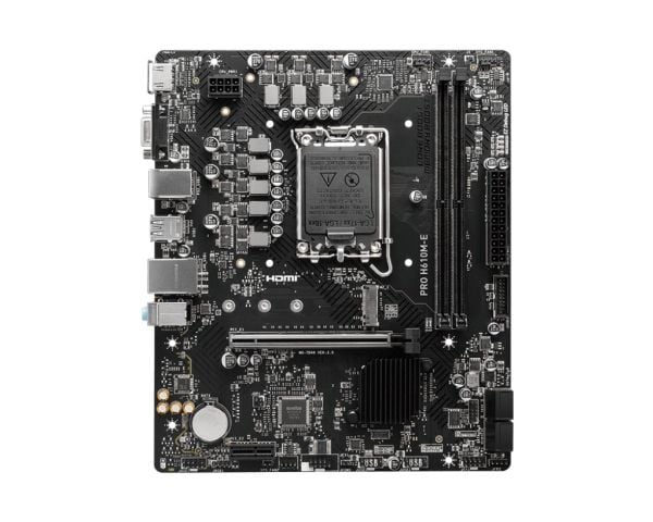 MSI PRO H610M-E - Hovedkort - micro ATX - LGA1700-sokkel - H610 Chipset - USB 3.2 Gen 1 - Gigabit LAN - innbygd grafikk (CPU kreves) - HD-lyd (8-ka...