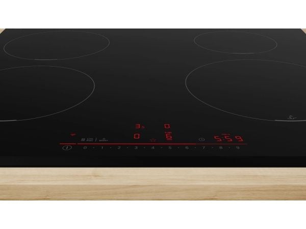 Bosch Serie | 6 PIE631HB1E - Induksjonskomfyrtopp - 4 plater - Nisje - bredde: 56 cm - dybde: 49 cm - uten ramme - svart