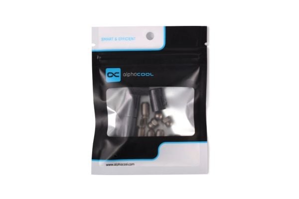Alphacool 15724, Asennussarja, musta, Ruostumaton teräs, 17 mm, 4 g