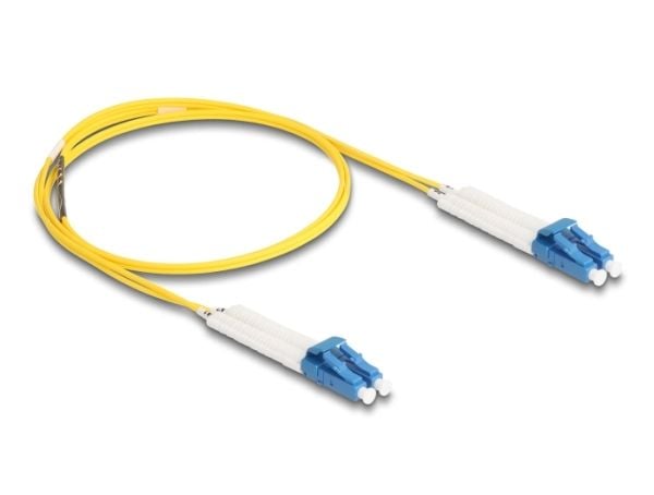 Delock - Nettverkskabel - LC-enkeltmodus (hann) vinklet til LC-enkeltmodus (hann) vinklet - 1 m - fiberoptisk - dupleks - 9 / 125 micron - OS2 - ha...
