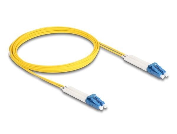 Delock - Nettverkskabel - LC-enkeltmodus (hann) vinklet til LC-enkeltmodus (hann) vinklet - 3 m - fiberoptisk - dupleks - 9 / 125 micron - OS2 - ha...