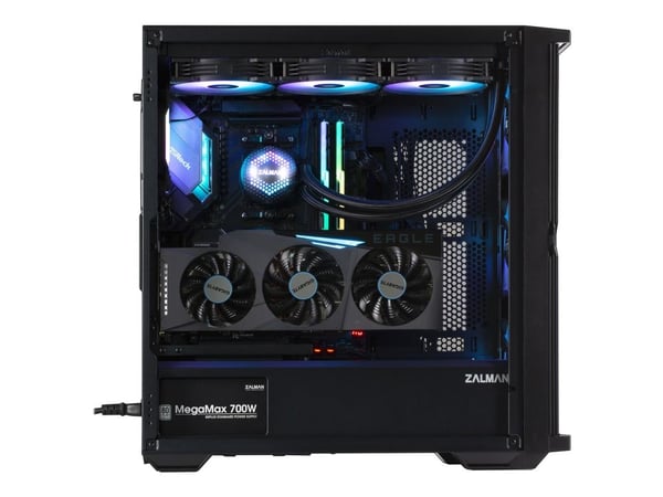 Zalman Z10 PLUS - Mid tower - ATX - sidepanel med vindu (herdet glass) - ingen strømforsyning (ATX12V) - USB/lyd