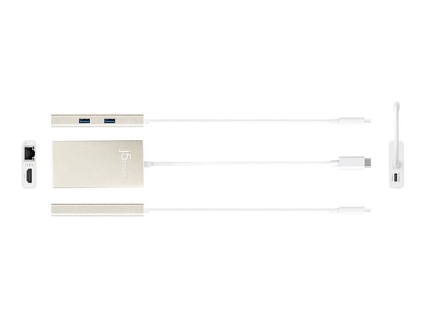 j5create JCA374 - Dokkingstasjon - USB-C 3.1 - HDMI - 1GbE