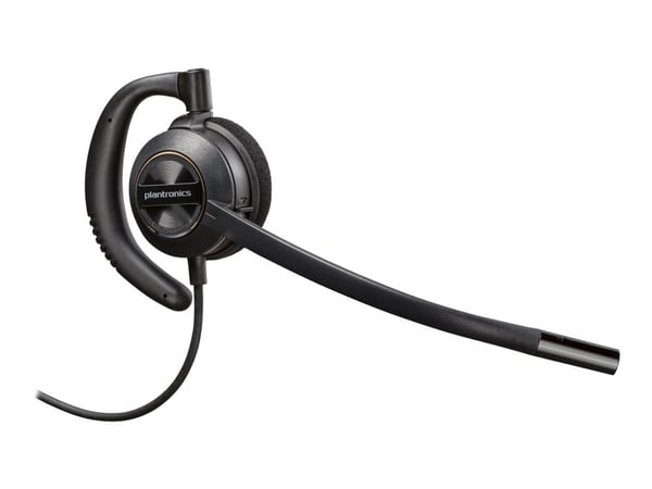 HP Poly EncorePro 530 - EncorePro 500 series - headset - i øret - kablet - Quick Disconnect - sort - UC-certificeret, Certified for Skype for Business