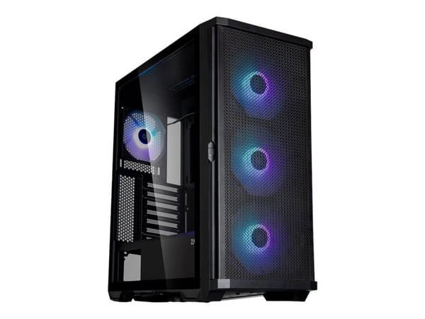 Zalman Z10 PLUS - Mid tower - ATX - sidepanel med vindu (herdet glass) - ingen strømforsyning (ATX12V) - USB/lyd