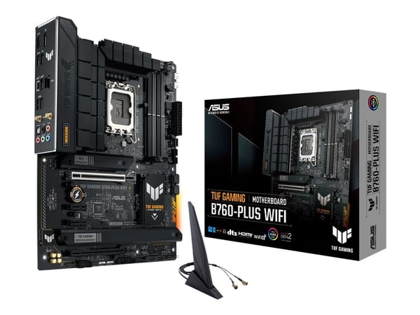 ASUS TUF GAMING B760-PLUS WIFI - Hovedkort - ATX - LGA1700-sokkel - B760 Chipset - USB-C 3.2 Gen 2x2, USB 3.2 Gen 2, USB 3.2 Gen 1, USB-C 3.2 Gen2 ...