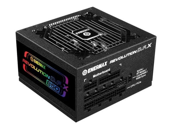 Enermax Revolution D.F. X - Nätaggregat (intern) - helt modulär - ATX12V 3.0 - 80 PLUS Gold - AC 100-240 V - 850 Watt