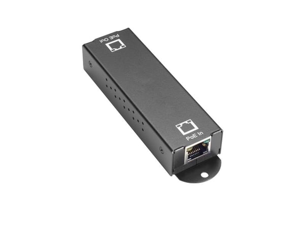Black Box LPR1111, Raskt Ethernet, Gigabit Ethernet, 10,100,1000 Mbit/s, IEEE 802.3af, IEEE 802.3at, Cat5, Cat5e, Sort, 600 m