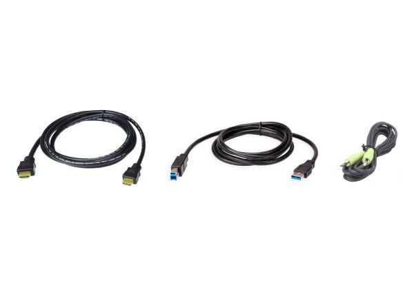 ATEN 2L-7D02UHX3 - Tastatur / video / musekabelsett (KVM)