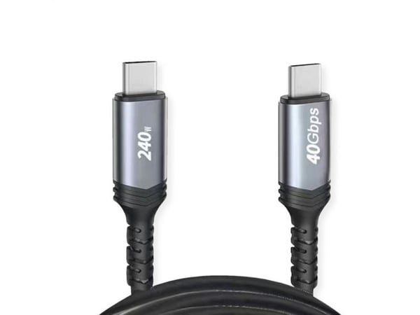 VALUE 11.99.9086, 1 m, USB C, USB C, USB4 Gen 3x2, 40 Gbit/s, Svart