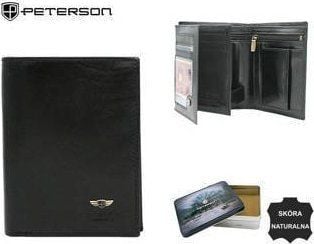 Peterson lommebok i mørkt skinn Ptn 22308-vt Black