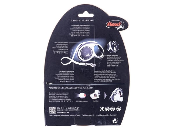 flexi New Comfort L bånd 8 m, 50 kg, rød